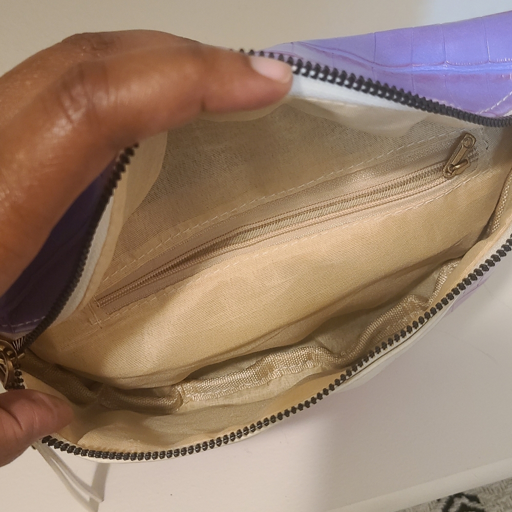 Purple/Pink Ombre Fanny Pack Gold Chain - Picture 4 of 5